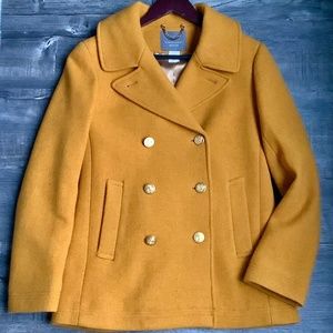 J CREW Stadium Nello Gori Wool Peacoat Size 4